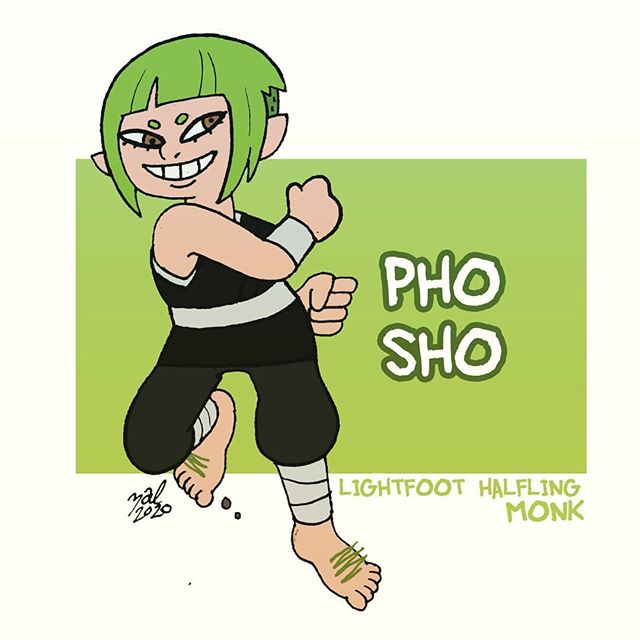 zal001 Pho Cho, halfling lightfoot - by Austin "Zal" Forbes zal-art.tumblr.com (2020-04) © dell'autore tutti i diritti riservati